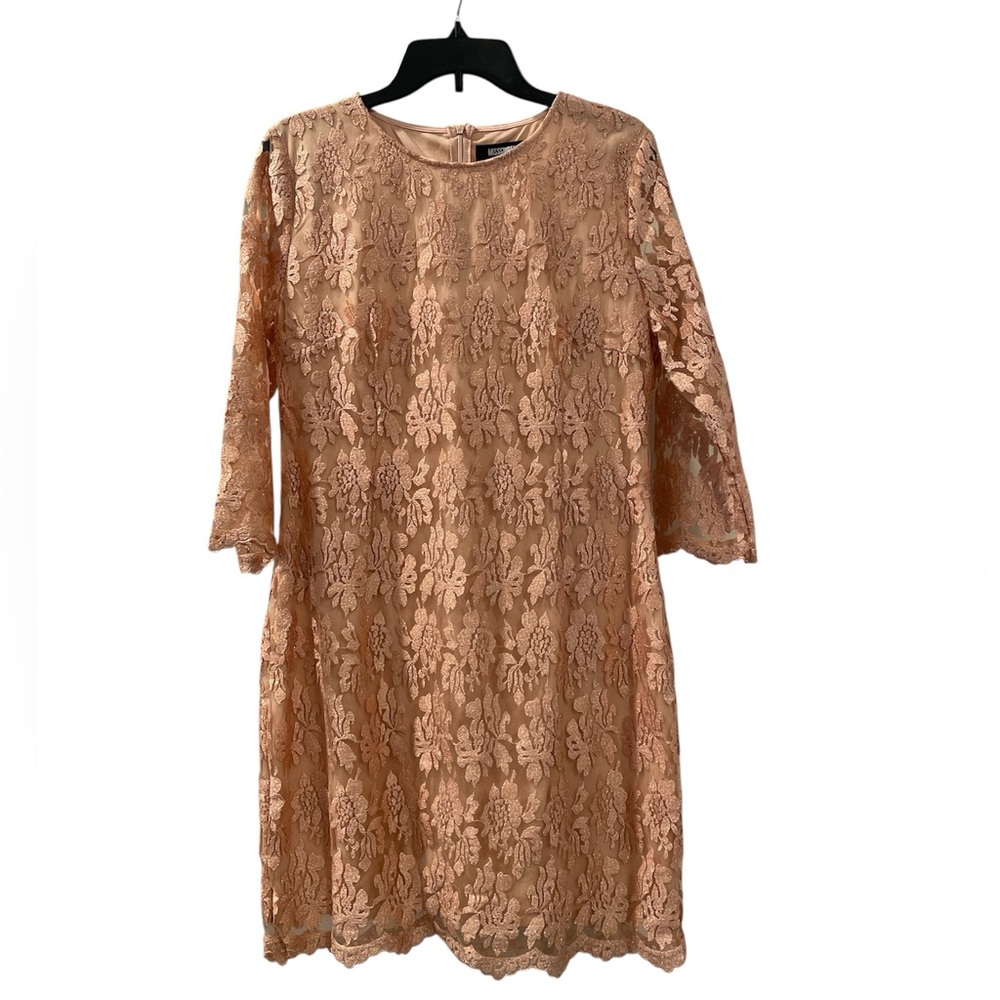 Missguided Elegant Tuelle Dress Size 16 in Blush